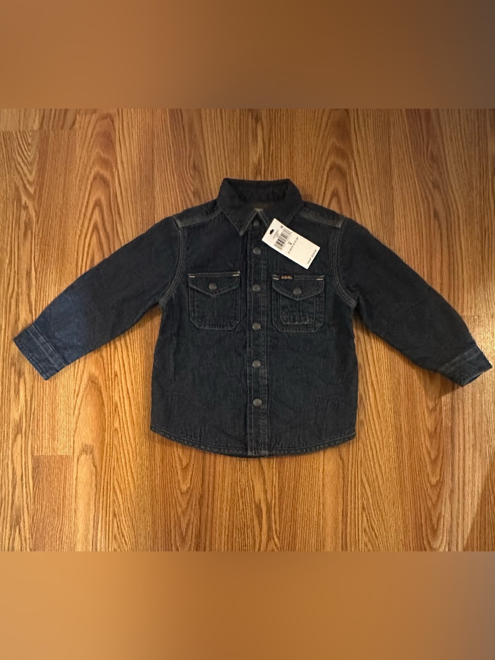 Polo Ralph Lauren Boy’s Quilted Denim Shirt Jacket, Size 3